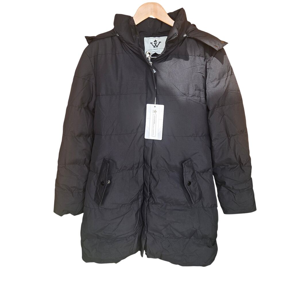 NWT WenVen Med Women's Winter Puffer Coat/Warm Jacket w Faux Fur Removable Hood - Picture 6 of 16